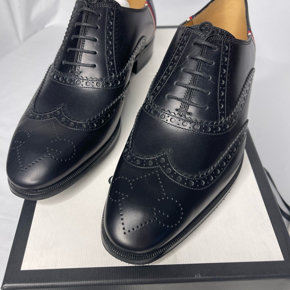 $890 Gucci men’s size 6G= US 7 soft heels Oxford shoes new in box - Picture 7 of 15